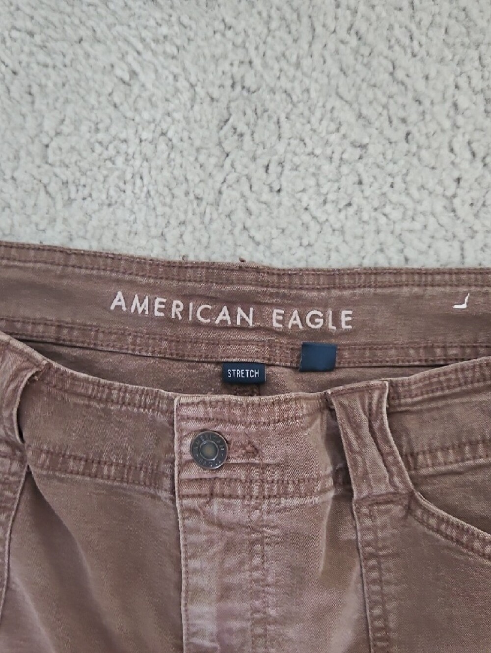 American Eagle Rust-Brown High-Rise Wide Leg Pants - Picture 4 of 4
